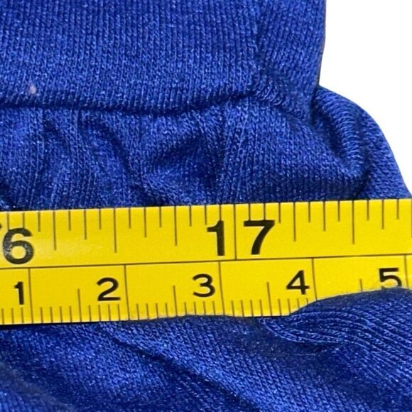 "NEW" Berydress Blue V-neck Short Sleeve Tiered Casual Midi Dress Ladies Large - Picture 4 of 5